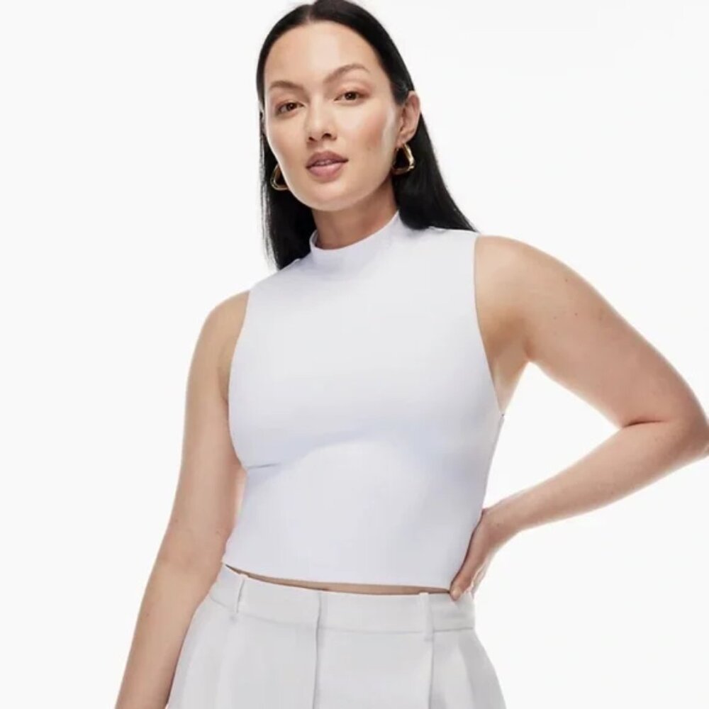 NWOT Babaton Contour Mockneck tank in white